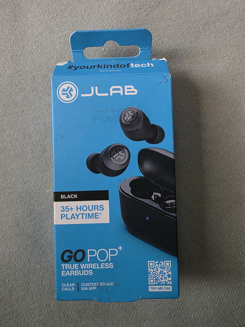 JLab Go Pop+ True Wireless Earbuds — Black